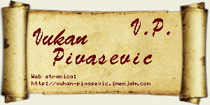 Vukan Pivašević vizit kartica